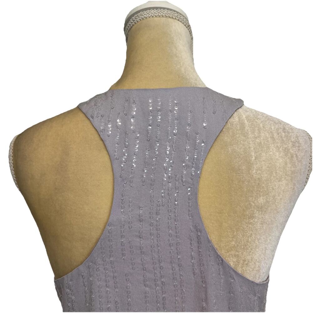 Tibi Lavender Sequin Scoop Neck Tank - Picture 6 of 11